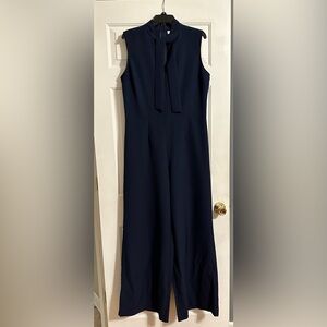 Navy blue Romper w/ neck tie
